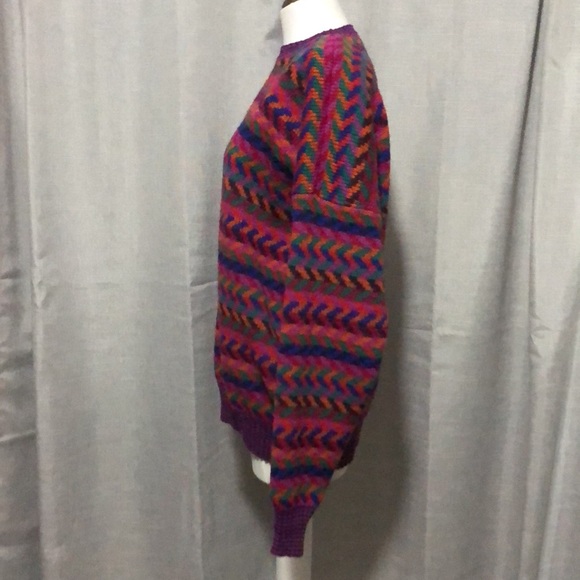 Vintage Wendy Lawrence Wool Sweater-Vibrant Pattern-Like New Condition - Picture 9 of 17